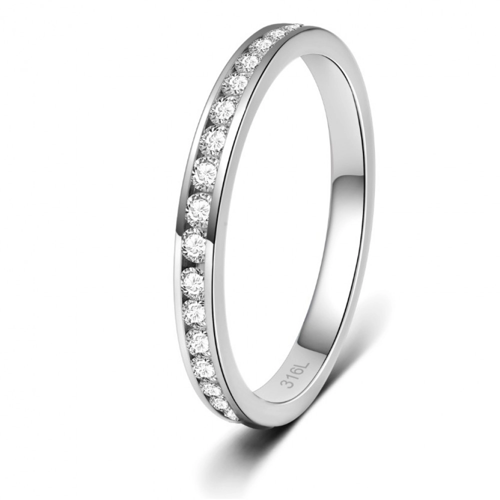 Stainless steel eternity deals ring